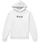 Sorry In Advance - Logo-Print Fleece-Back Cotton-Jersey Hoodie - White