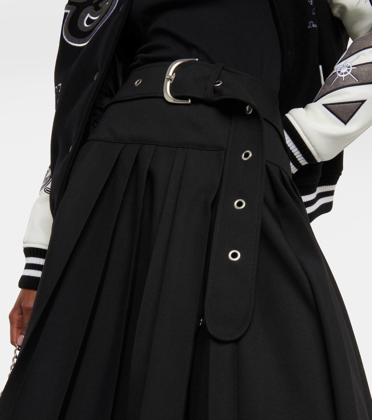 Off-White Tech Drill pleated midi skirt Off-White