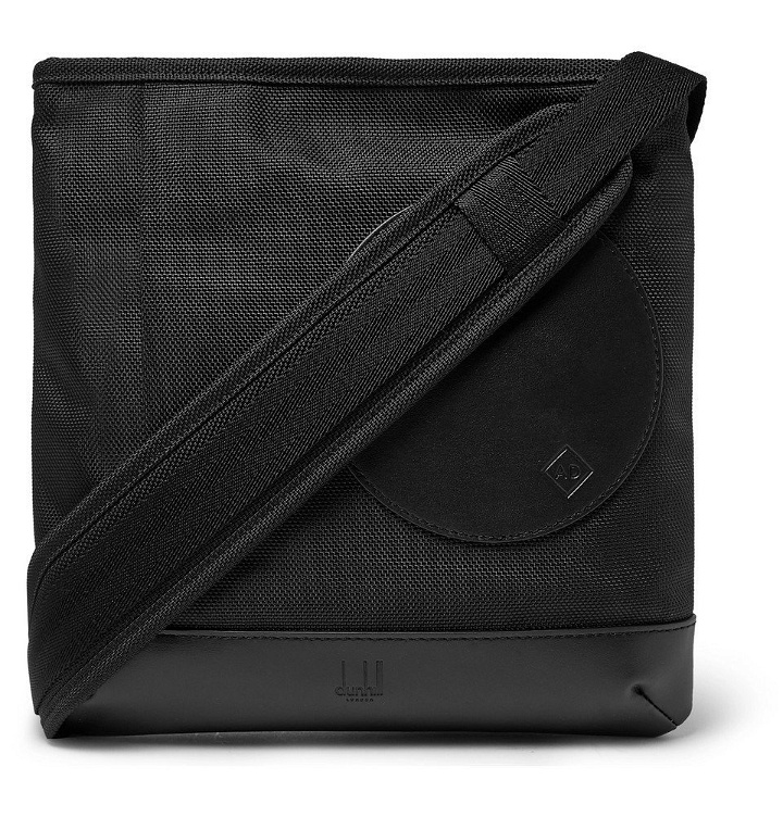 Photo: Dunhill - Radial Leather-Trimmed Nylon-Canvas Messenger Bag - Black