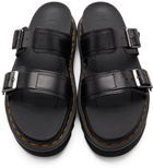 Dr. Martens Black Leather Myles Brando Sandals