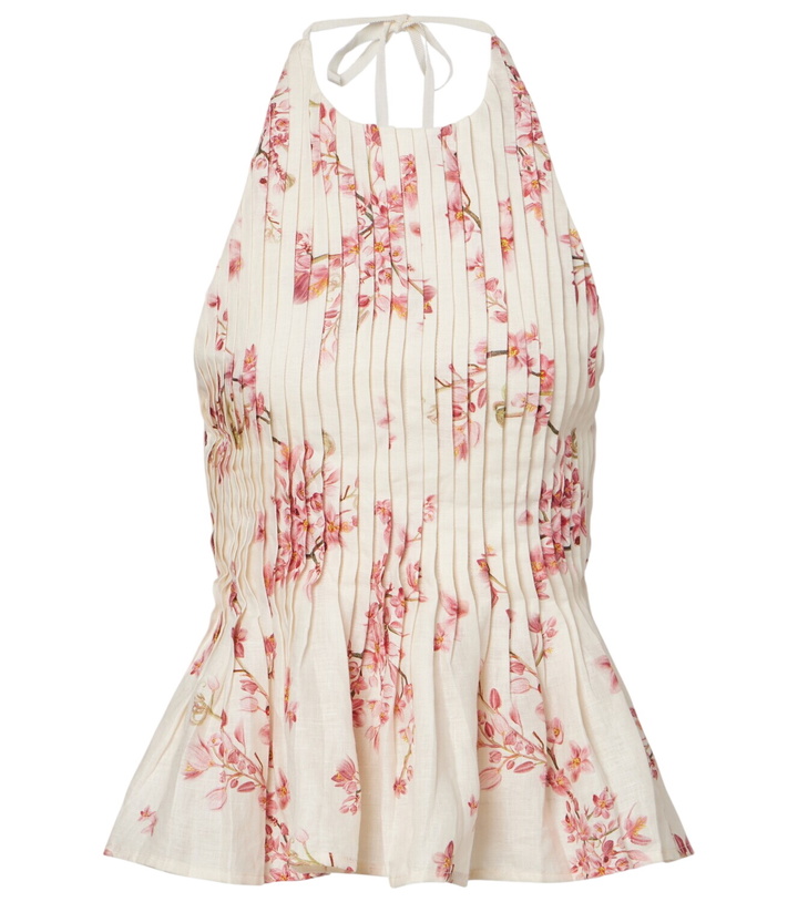 Photo: Agua by Agua Bendita Caña floral pleated linen top