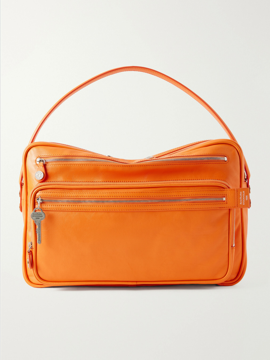 Acne Studios - Camero Embellished Textured-Leather Shoulder Bag