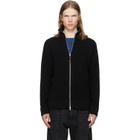 Maison Margiela Black Knit Zip-Up Sweater