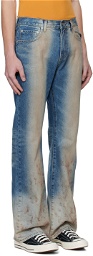 TheOpen Product SSENSE Exclusive Blue Faded Jeans
