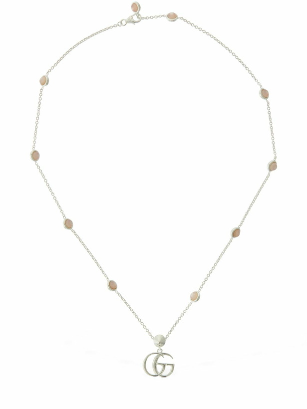 Photo: GUCCI - Double G Mother Of Pearl Necklace