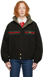 Gucci Reversible Black & Khaki GG Jacket