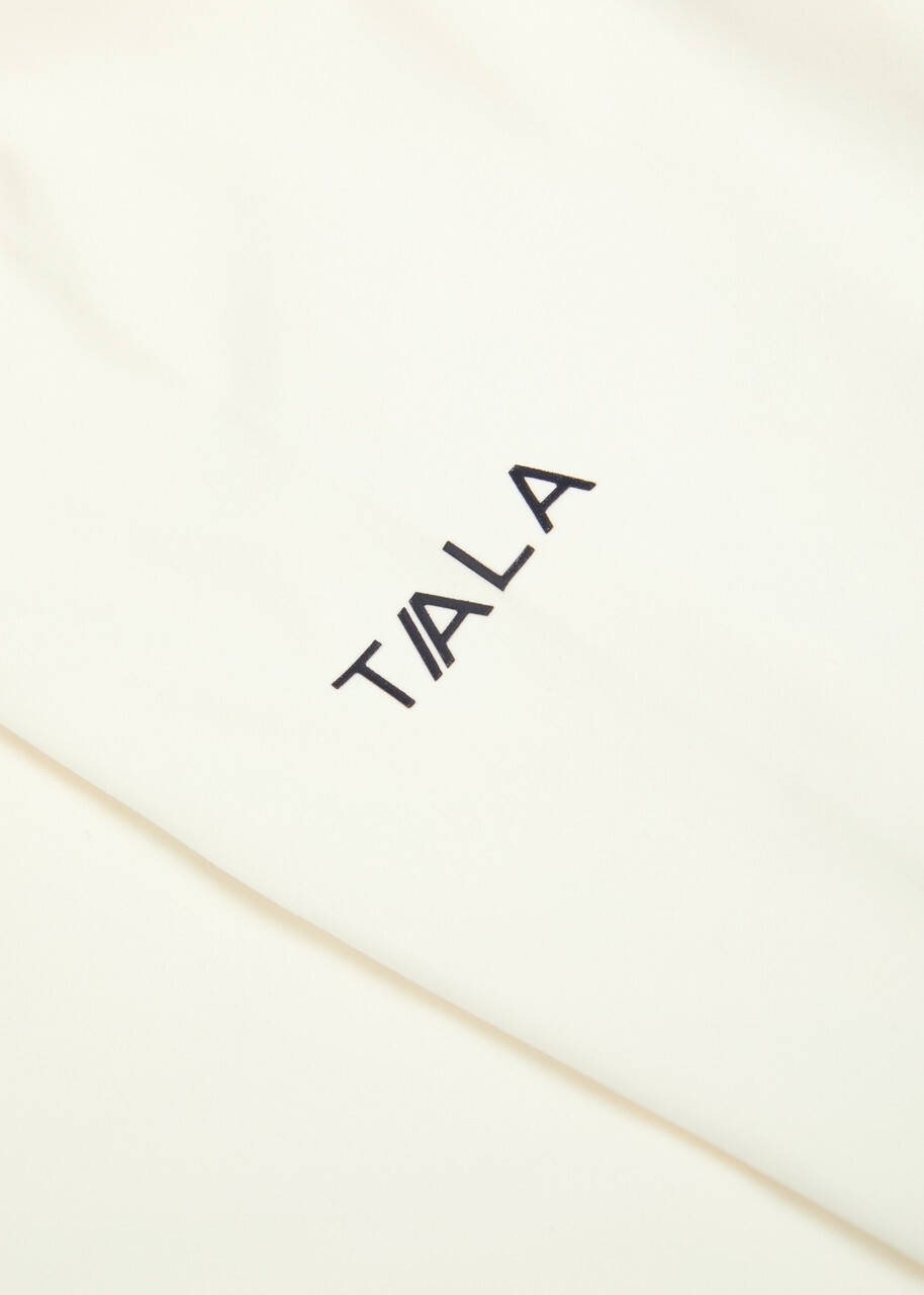 Tala Ultralite Half-zip Stretch-jersey gym top Ivory
