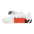 Off-White White and Orange Vulcanized Low Sneakers