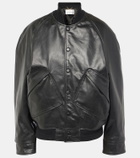 Victoria Beckham Leather varsity jacket
