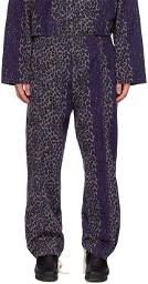 South2 West8 Purple Print Trousers
