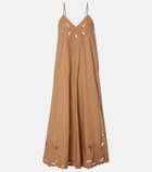 Juliet Dunn Broderie anglaise cotton slip dress