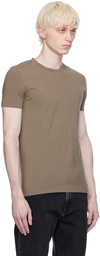 ZEGNA Taupe Round Neck T-Shirt