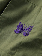Needles - Logo-Embroidered Cotton Overshirt - Green