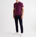 TOM FORD - Slim-Fit Cotton-Piqué Polo Shirt - Burgundy