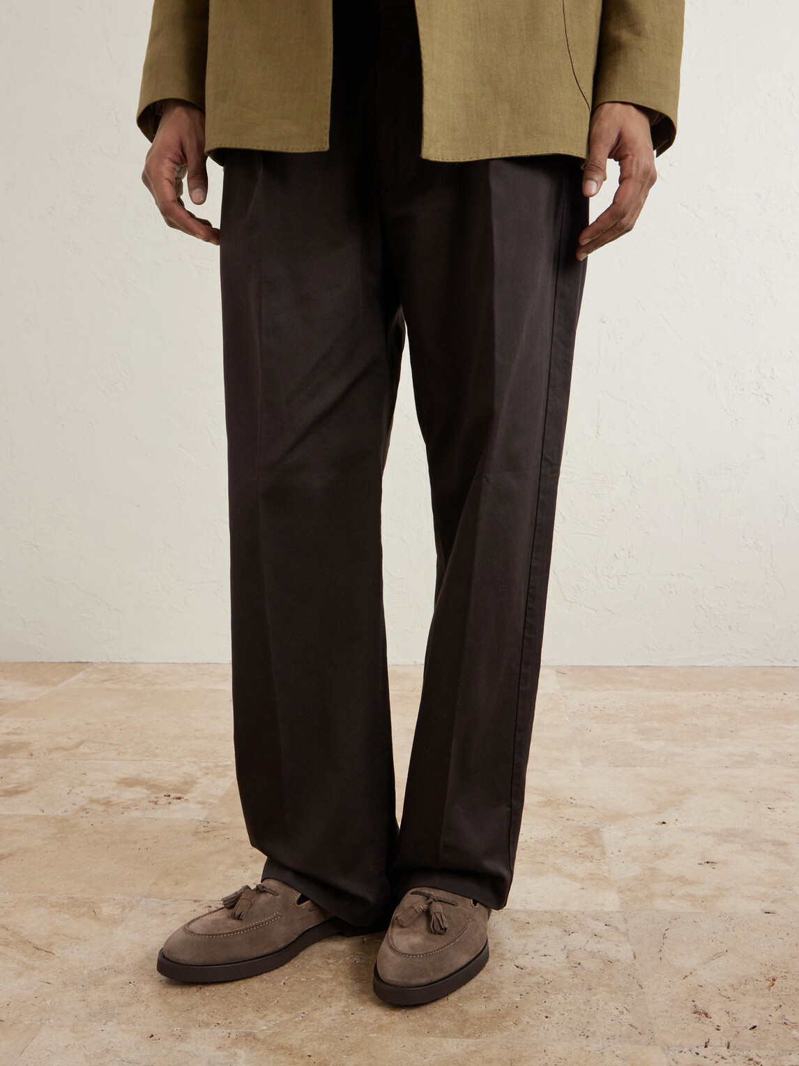 Mr P. - Tasselled Suede Loafers - Brown