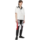 Rhude White and Black Lightning Short Sleeve Shirt