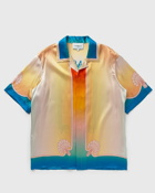 Casablanca Cuban Collar Short Sleeve Shirt Orange - Mens - Longsleeves