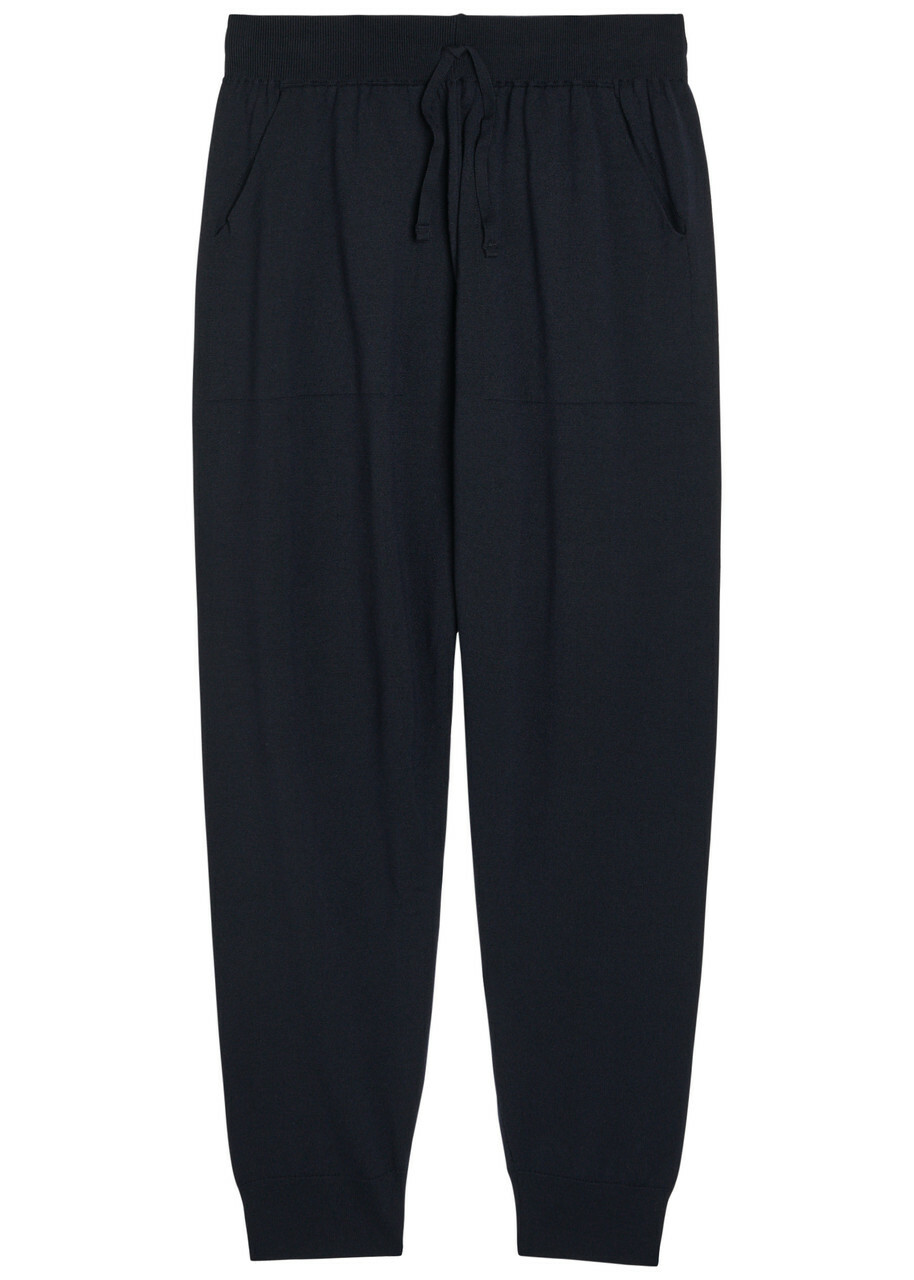 John Smedley Henning Cuffed Merino Wool Sweatpants Navy