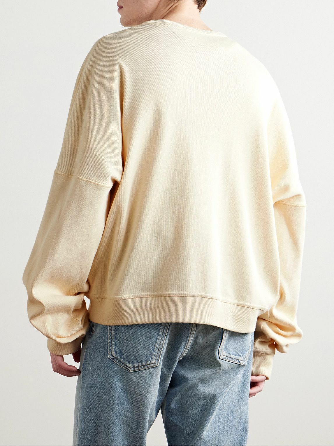 The Row - Greto Ribbed Cotton-Jersey Henley Sweatshirt