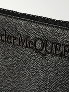 Alexander McQueen - Logo-Embroidered Full-Grain Leather Pouch