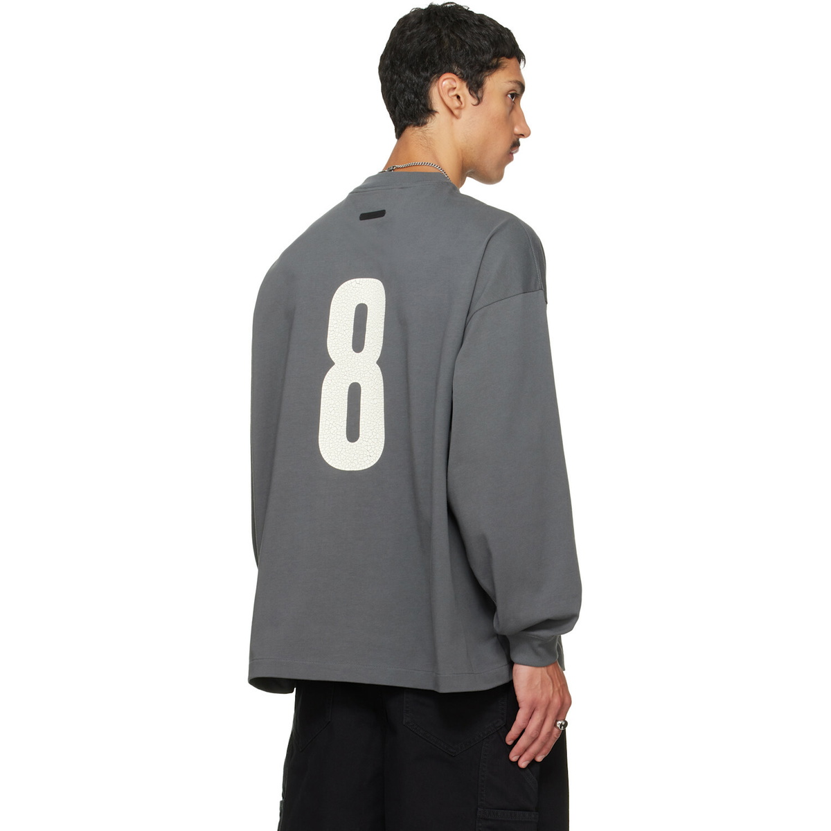Fear of God ESSENTIALS Gray Merch Long Sleeve T-shirt