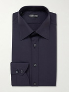 TOM FORD - Cotton-Poplin Shirt - Blue