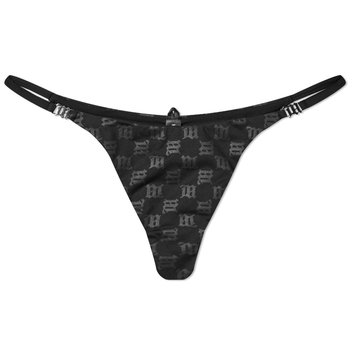 MISBHV Women's Monogram Bikini Bottom in Black MISBHV