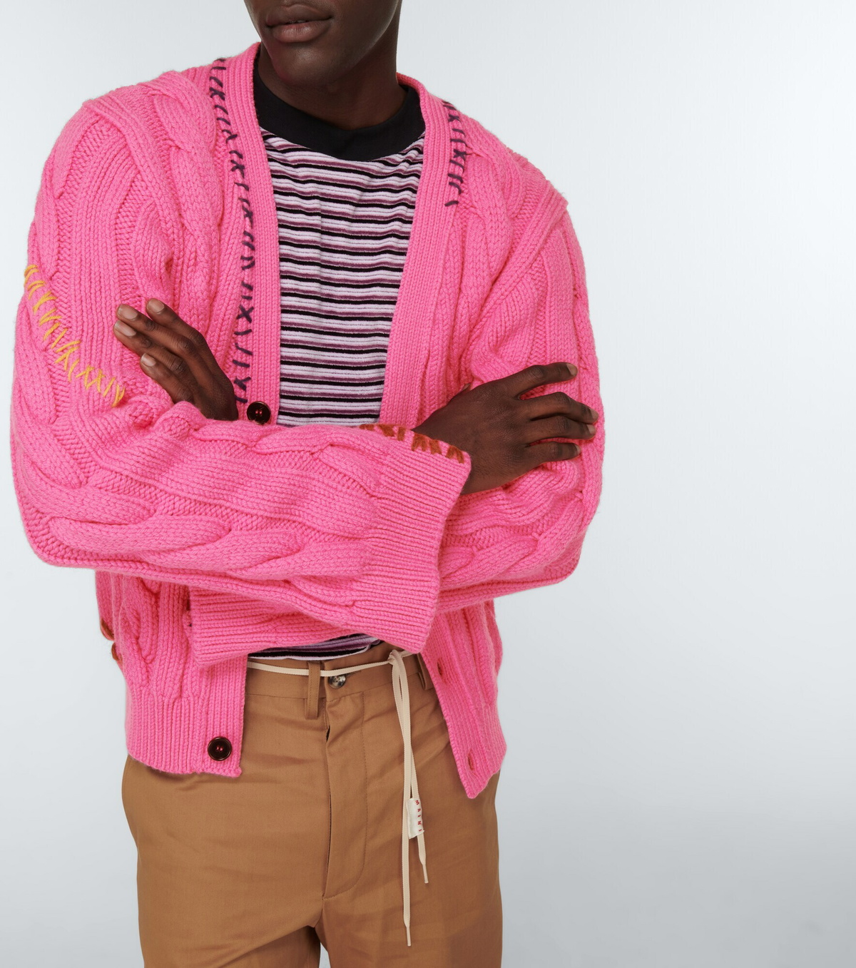 Marni - Cable-knit wool cardigan Marni