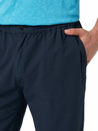 MC2 Saint Barth Man Navy Blue Seersucker Cotton Pants Relais