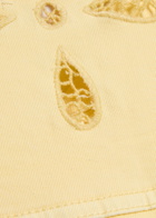 Good American Essential Cut-out Stretch-denim Jacket Yellow