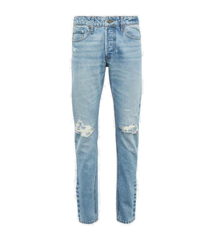 Photo: Due Diligence Slim-fit distressed jeans