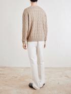 Zegna - Cable-Knit Linen, Cashmere and Silk-Blend Sweater - Neutrals