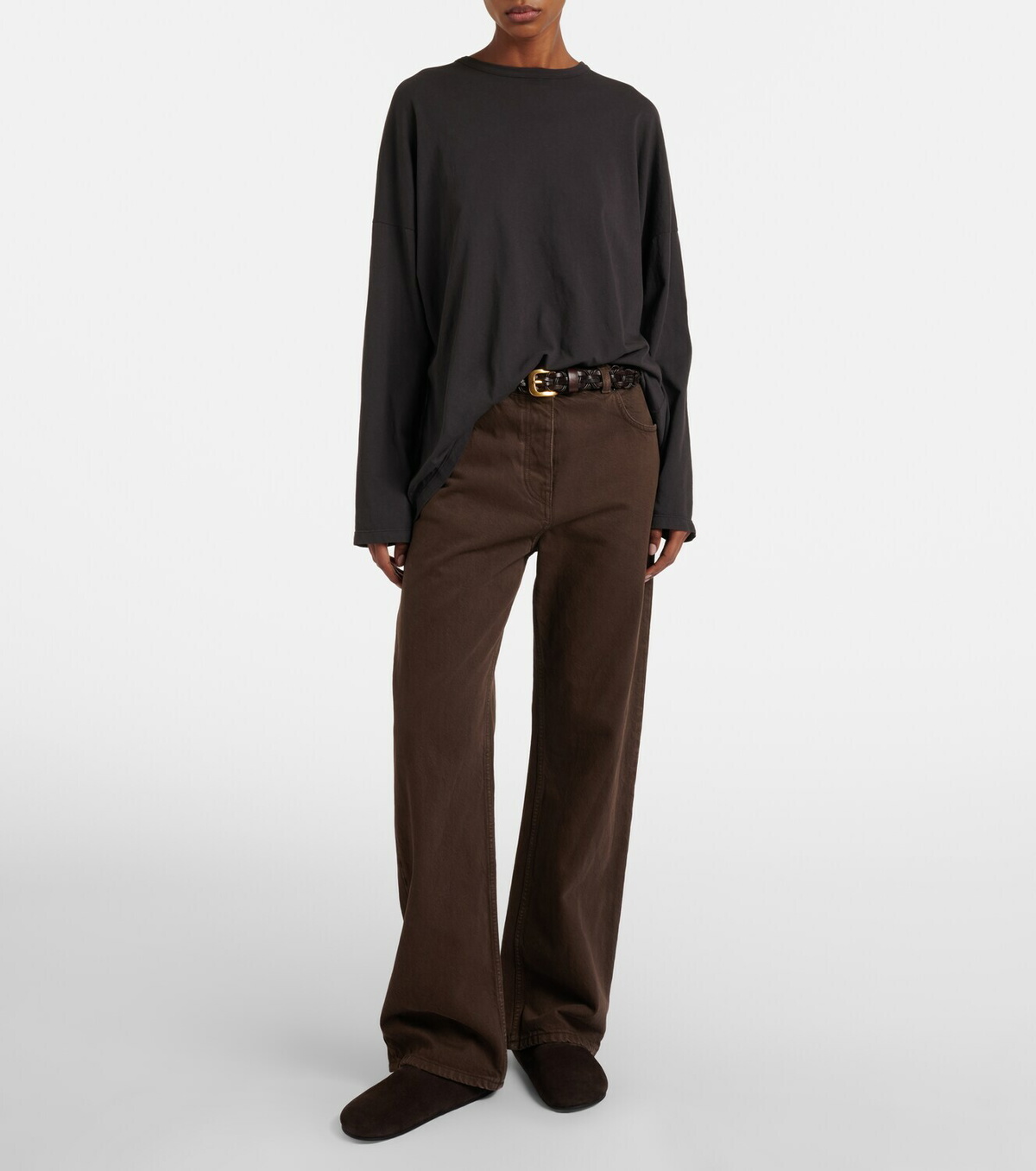 The Row Finbar wide-leg jeans