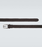 Zegna Braided leather belt
