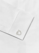 FERRAGAMO - Gancini Logo-Engraved Palladium-Plated Cufflinks