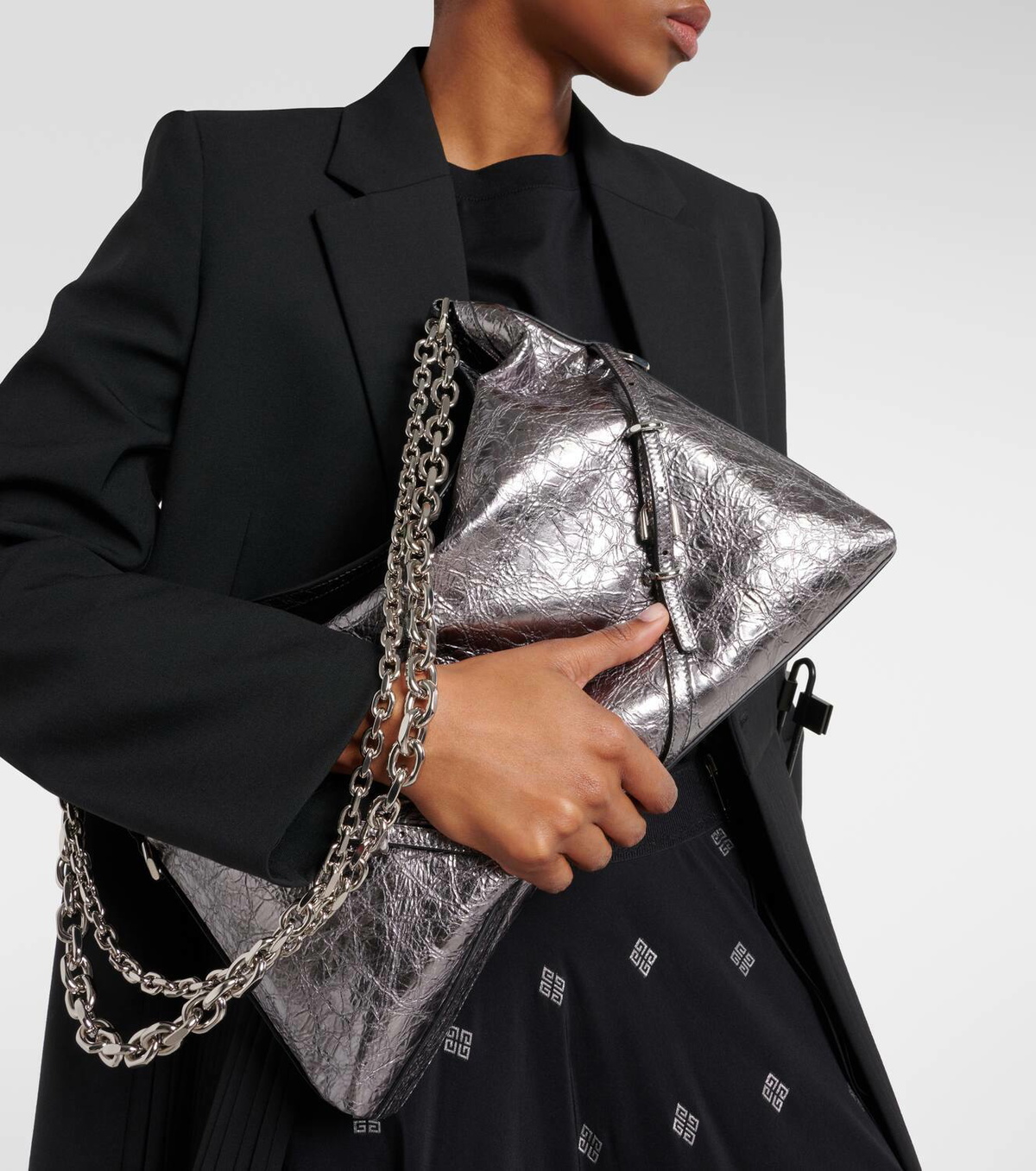 Givenchy Voyou Medium laminated leather shoulder bag Givenchy Givenchy Voyou Medium laminated leather shoulder bag Givenchy