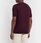 John Smedley - Belden Slim-Fit Knitted Sea Island Cotton T-Shirt - Burgundy