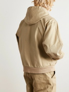 Nike - Life Embroidered Cotton-Canvas Hooded Jacket - Brown