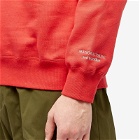 And Wander Men's x Maison Kitsuné Crew Sweat in Red