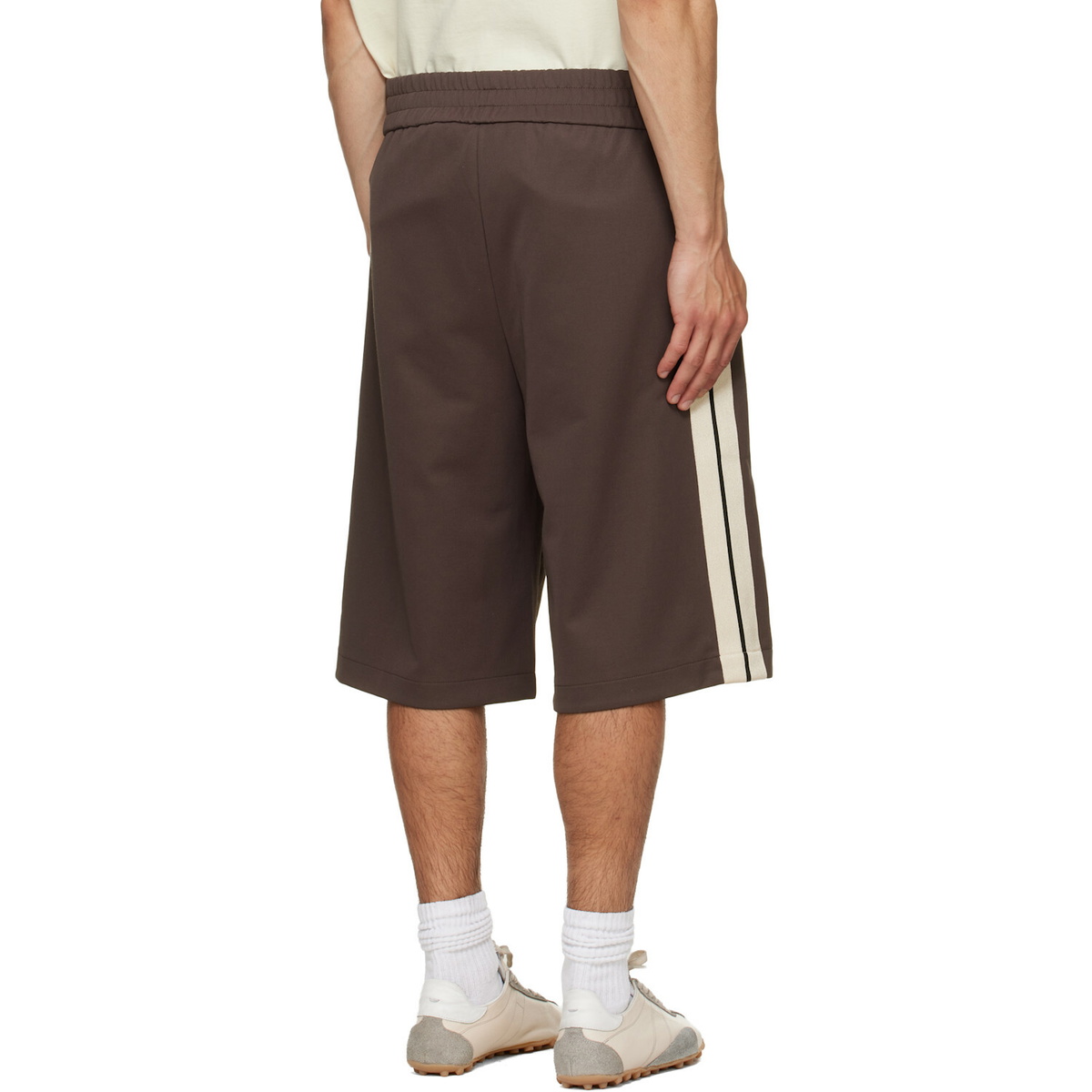 Palm Angels Brown Classic Logo Vintage Track Shorts