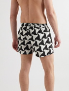 Bottega Veneta - Slim-Fit Short-Length Printed Intrecciato Swim Shorts - Black