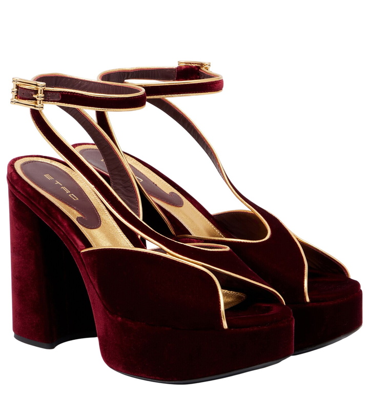 Photo: Etro 120 velvet platform sandals