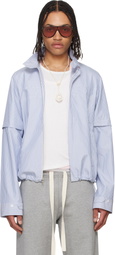 Raimundo Langlois Blue & White Convertible Shirt Jacket