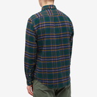 Portuguese Flannel Men's Billiard Room Button Down Tartan Shirt in Green/Blue/Yellow