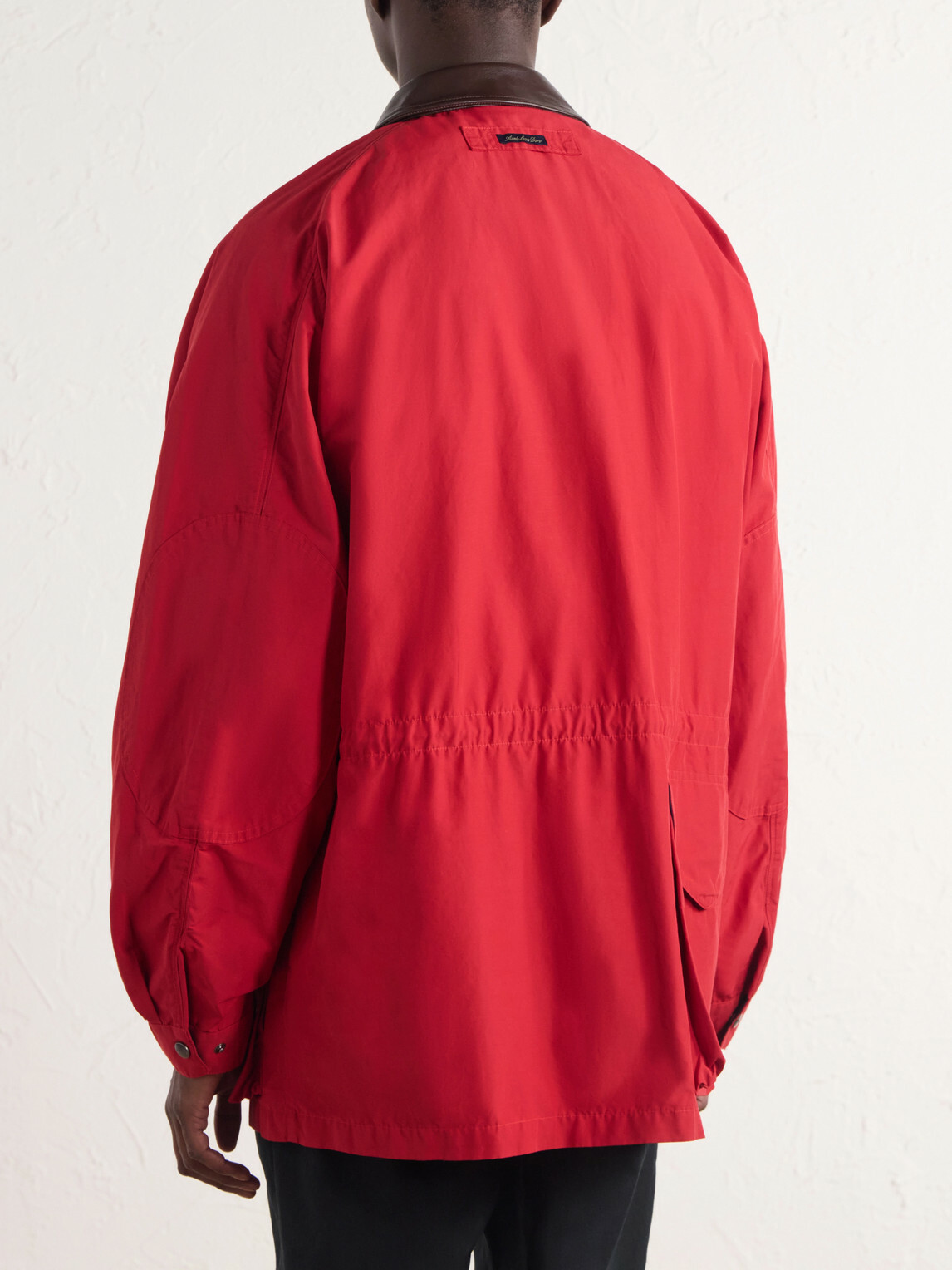 Aimé Leon Dore - Leather-Trimmed Cotton-Blend Jacket - Red