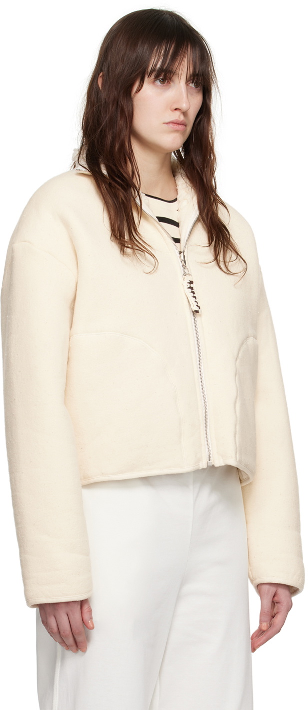 ジャケット JIL SANDER Women Outer J02SW0012J60082 235 Beige Jil Sander Off-White Stand Collar Jacket Jil Sander