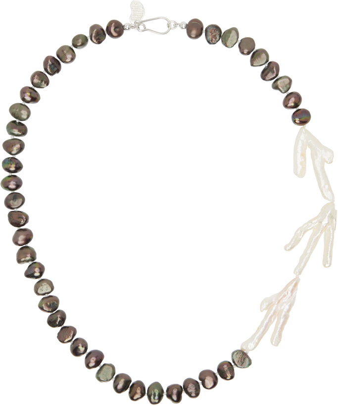 Photo: Gohar World Brown Host Chicken Foot & Potato Pearls Necklace