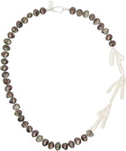 Gohar World Brown Host Chicken Foot & Potato Pearls Necklace