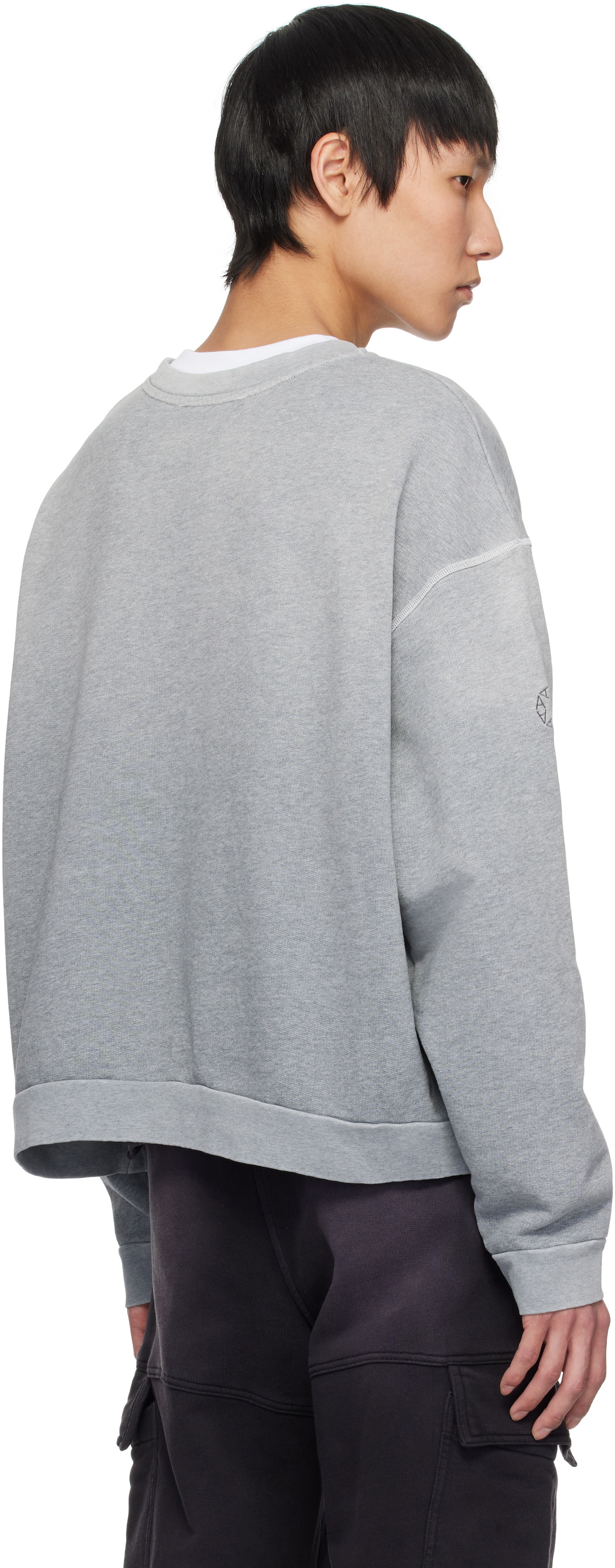 1017 ALYX 9SM Gray Garment Dye Boxy Crewneck Sweatshirt