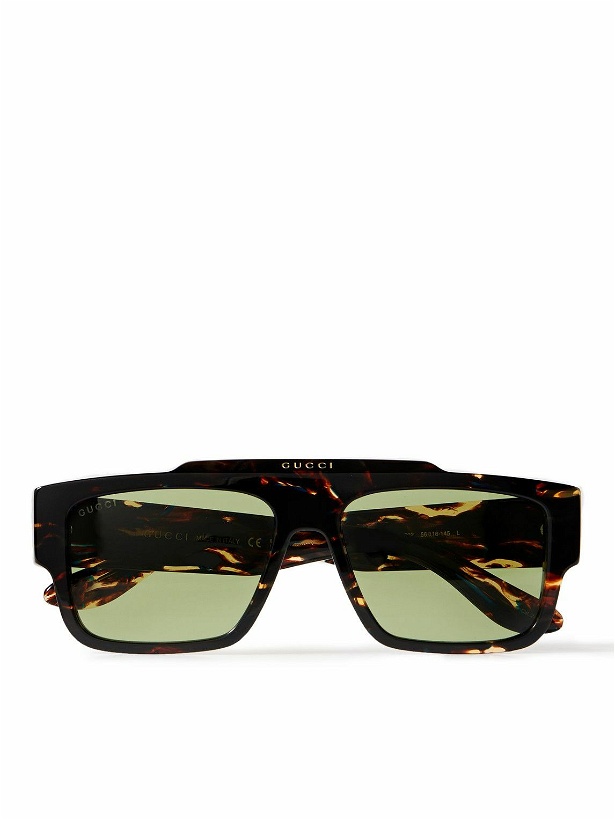 Photo: Gucci Eyewear - D-Frame Tortoiseshell Acetate Sunglasses